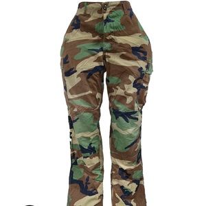 Plus Vintage Camo Flare Pants